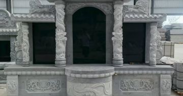 山东 芝麻灰高档墓碑，土墓，可定制