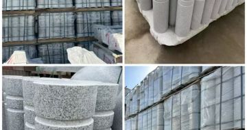 山东 芝麻白花岗岩挡车柱、隔离柱多少钱