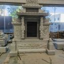 山东 芝麻灰高档墓碑、土墓，一套也支持定做