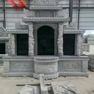 山东 芝麻灰高档墓碑，土墓，可定制