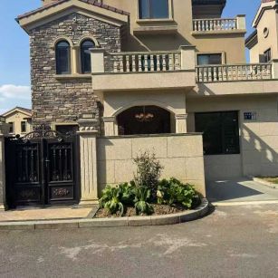 山东黄金麻别墅干挂效果展示