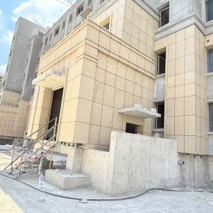 山东 黄金麻干挂，工地实拍