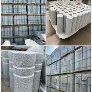 山东 芝麻白花岗岩挡车柱、隔离柱多少钱