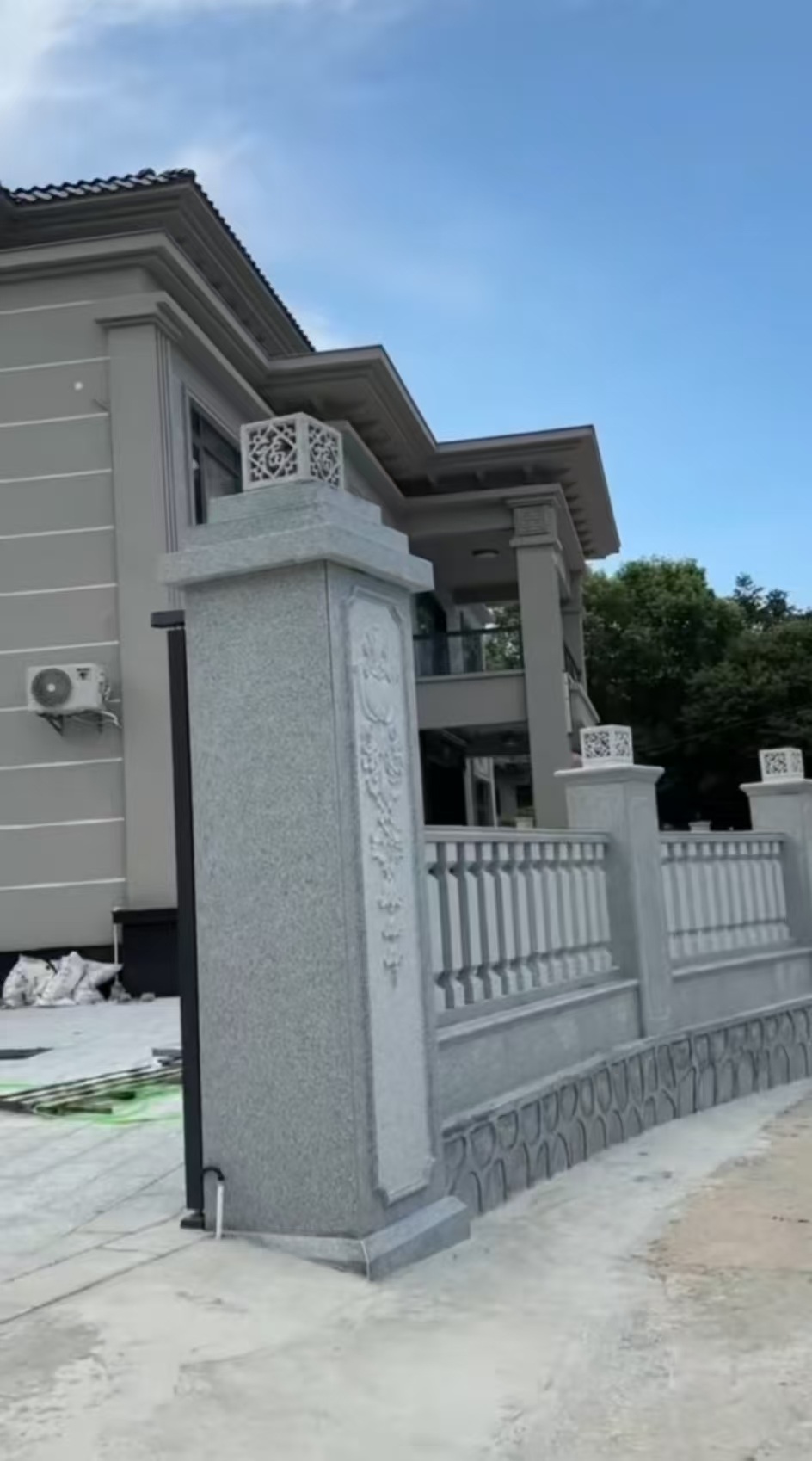 山东 芝麻白别墅围墙栏杆，私人订制