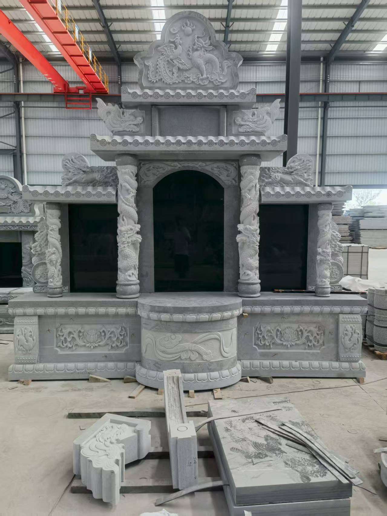 山东 芝麻灰高档墓碑，土墓，可定制