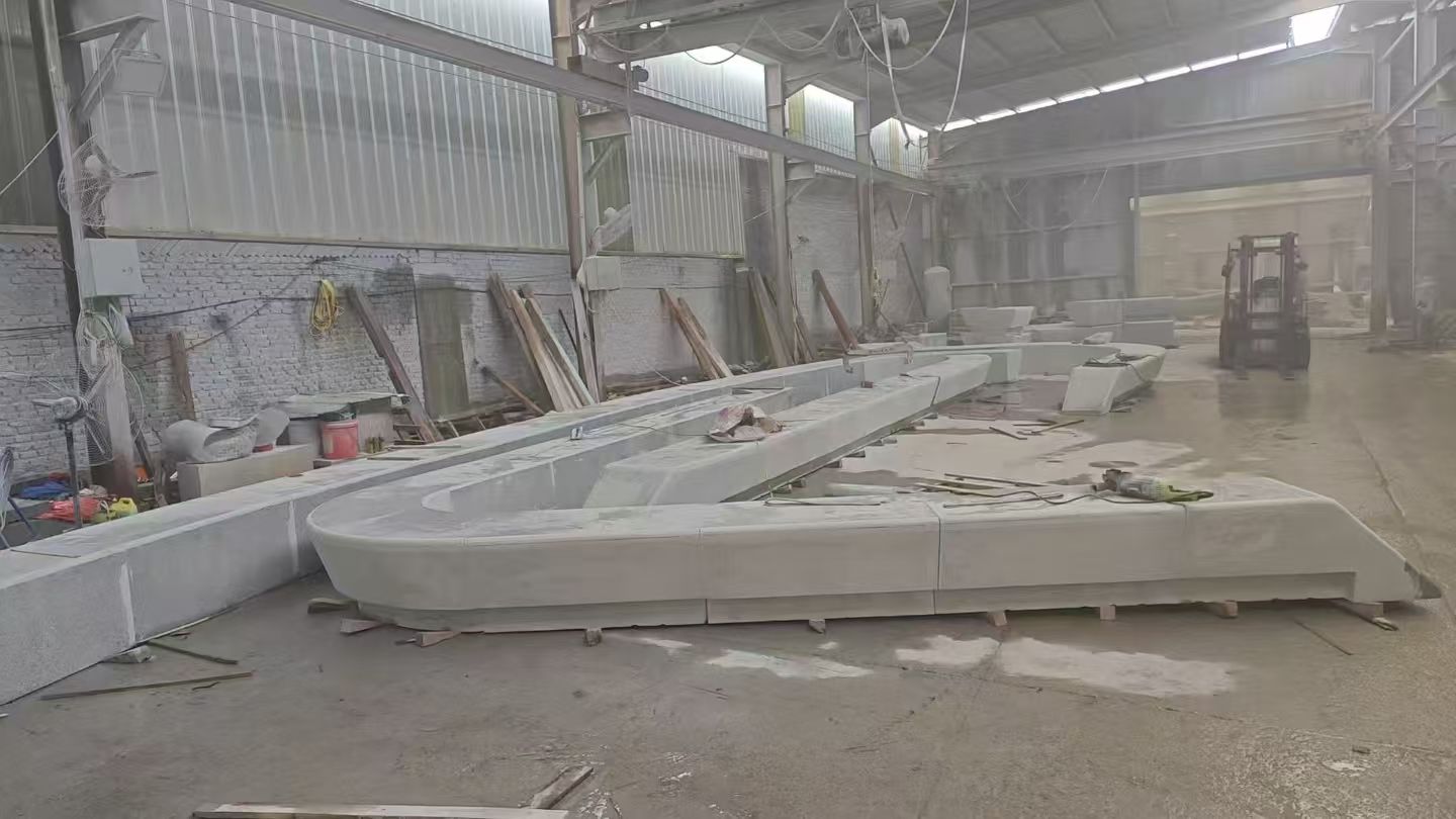 山东 花岗岩整石坐凳拼装