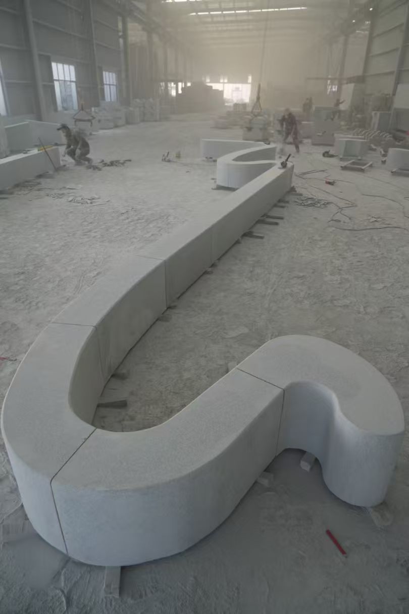 山东 花岗岩整石坐凳拼装